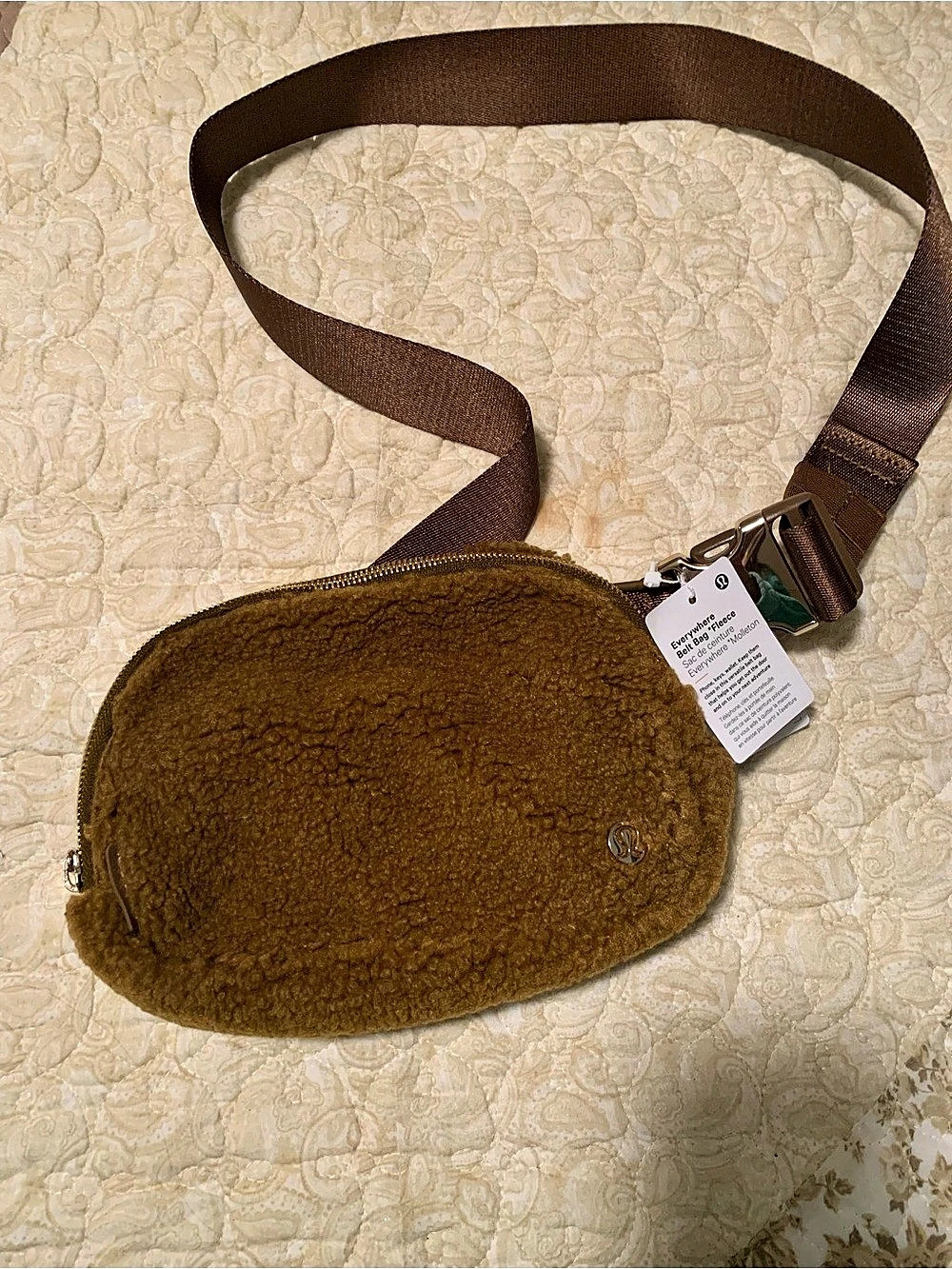 lululemon Everywhere Belt Bag *Fleece Belt Bag in Brown NWT